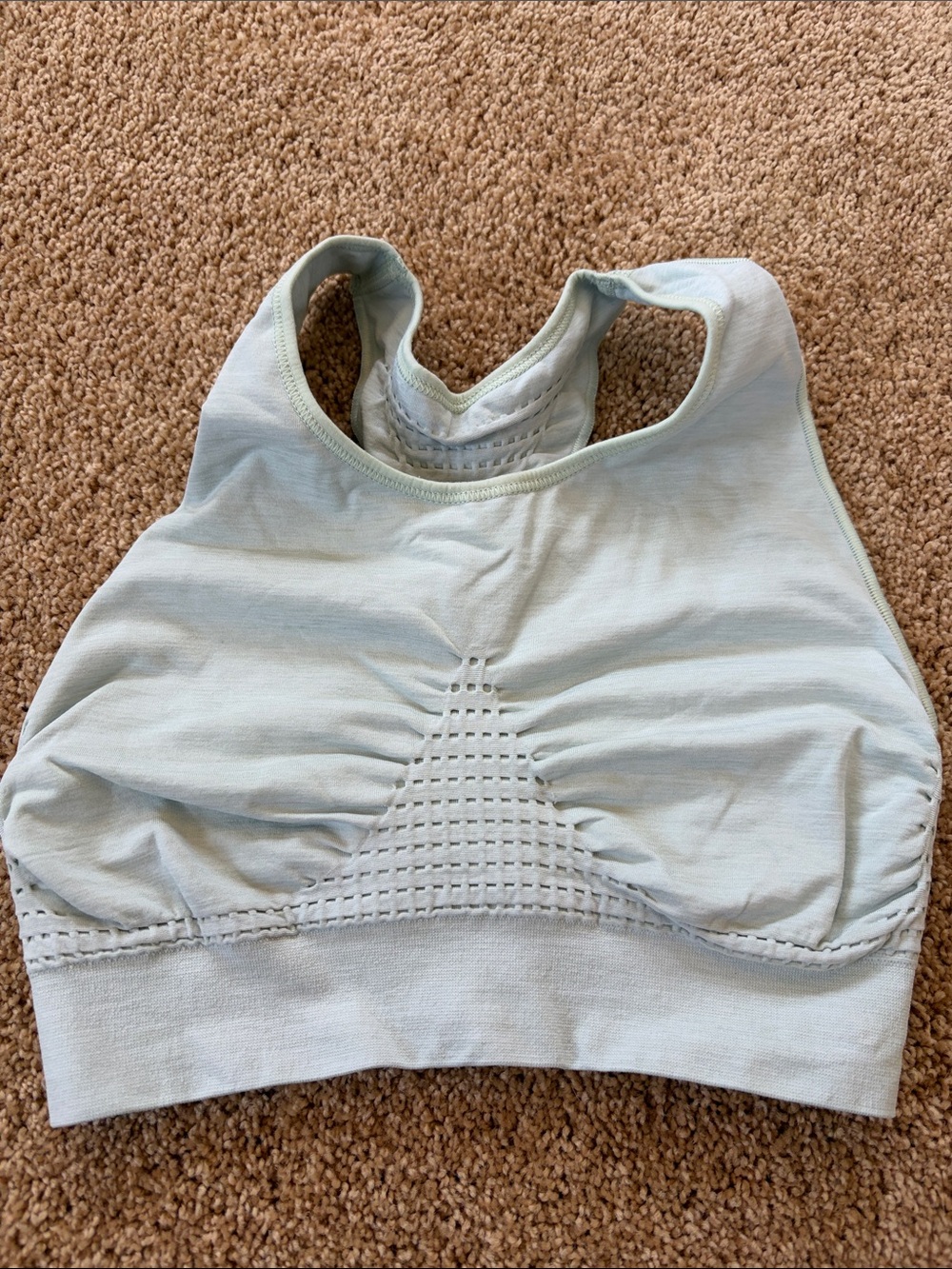 Sweaty Betty light green Stamina Seamless Sports Bra EUC